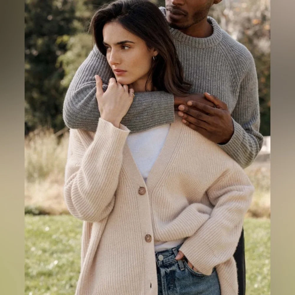 Jenni Kayne Cashmere Cocoon Cardigan in Oatmeal - Picture 3 of 8
